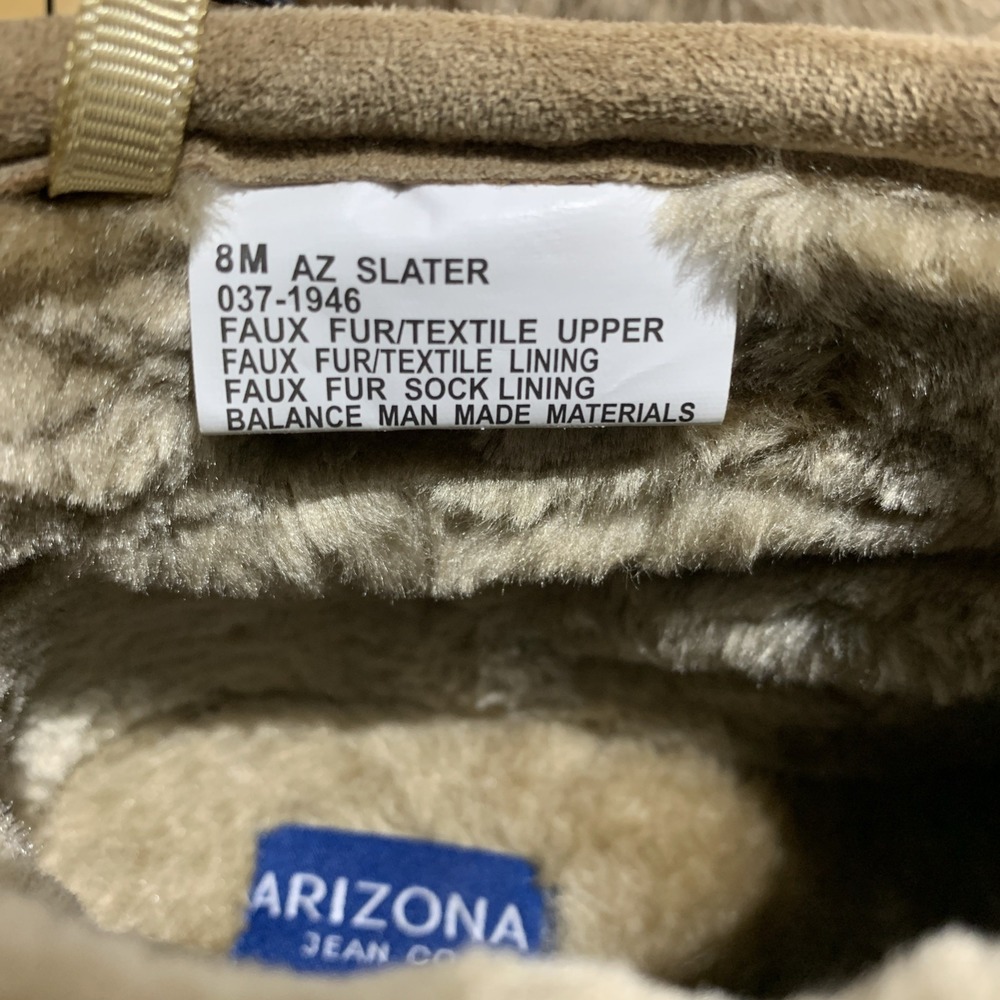 ARIZONA JEAN CO WOMEN'S‎ Az Slater Sand TAN FAUX FUR SHORT BOOTS SIZE 8 - Picture 8 of 8